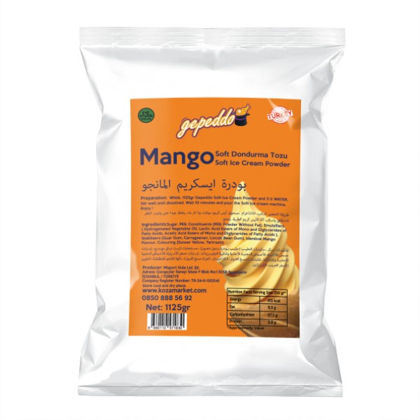 Mangolu Soft Dondurma Tozu (1125gr/3lt Su)