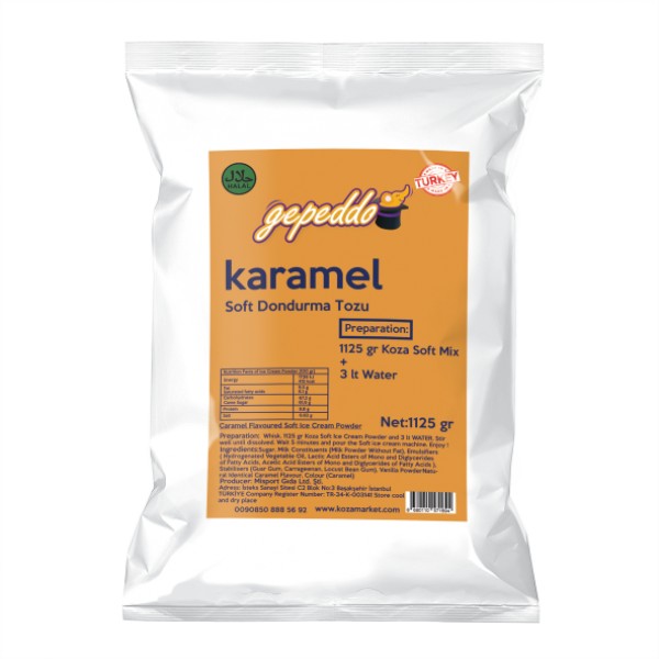 karamelli Soft Dondurma Tozu (1125gr/3lt Su)