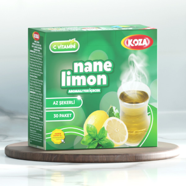 Az Şekerli Tek İçimlik Nane Limon Aromalı Toz İçecek