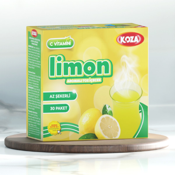 Az Şekerli Tek İçimlik Limon Aromalı Toz İçecek